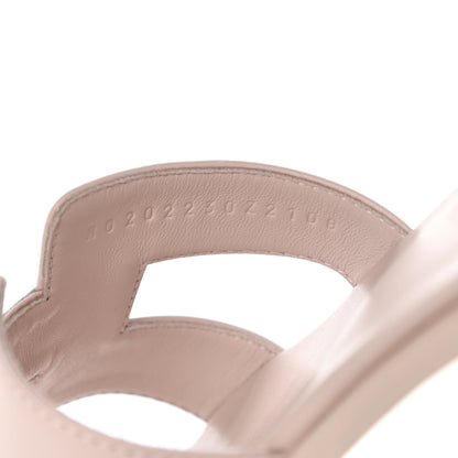 Hermes Box Calfskin Oran Sandals 37 Rose Pale 8 of 8