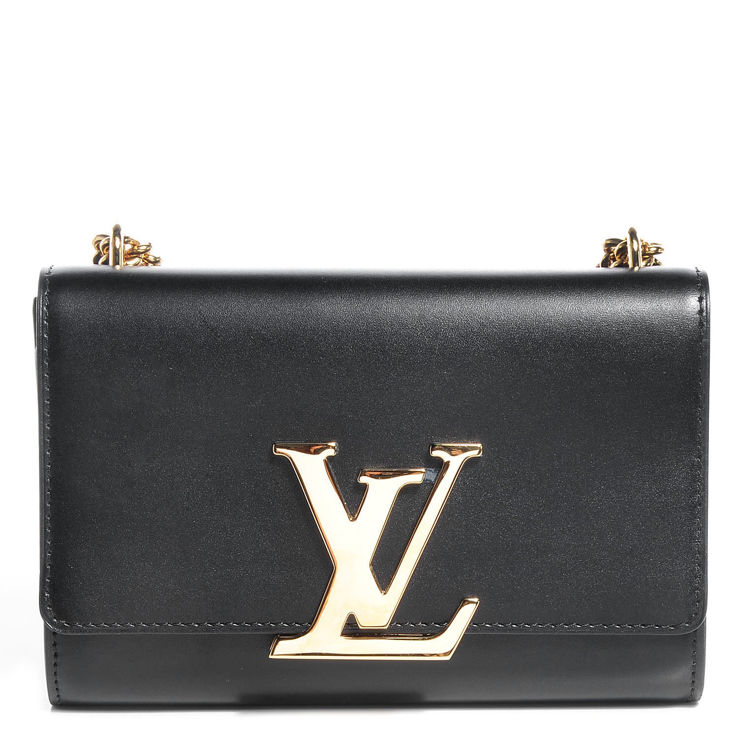 Louis Vuitton Calfskin Chain Louise MM Black 1 of 7