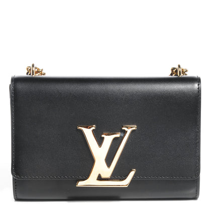 Louis Vuitton Calfskin Chain Louise MM Black 1 of 7