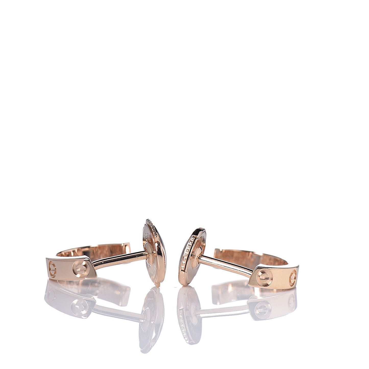 18K Pink Gold Small LOVE Hoop Earrings