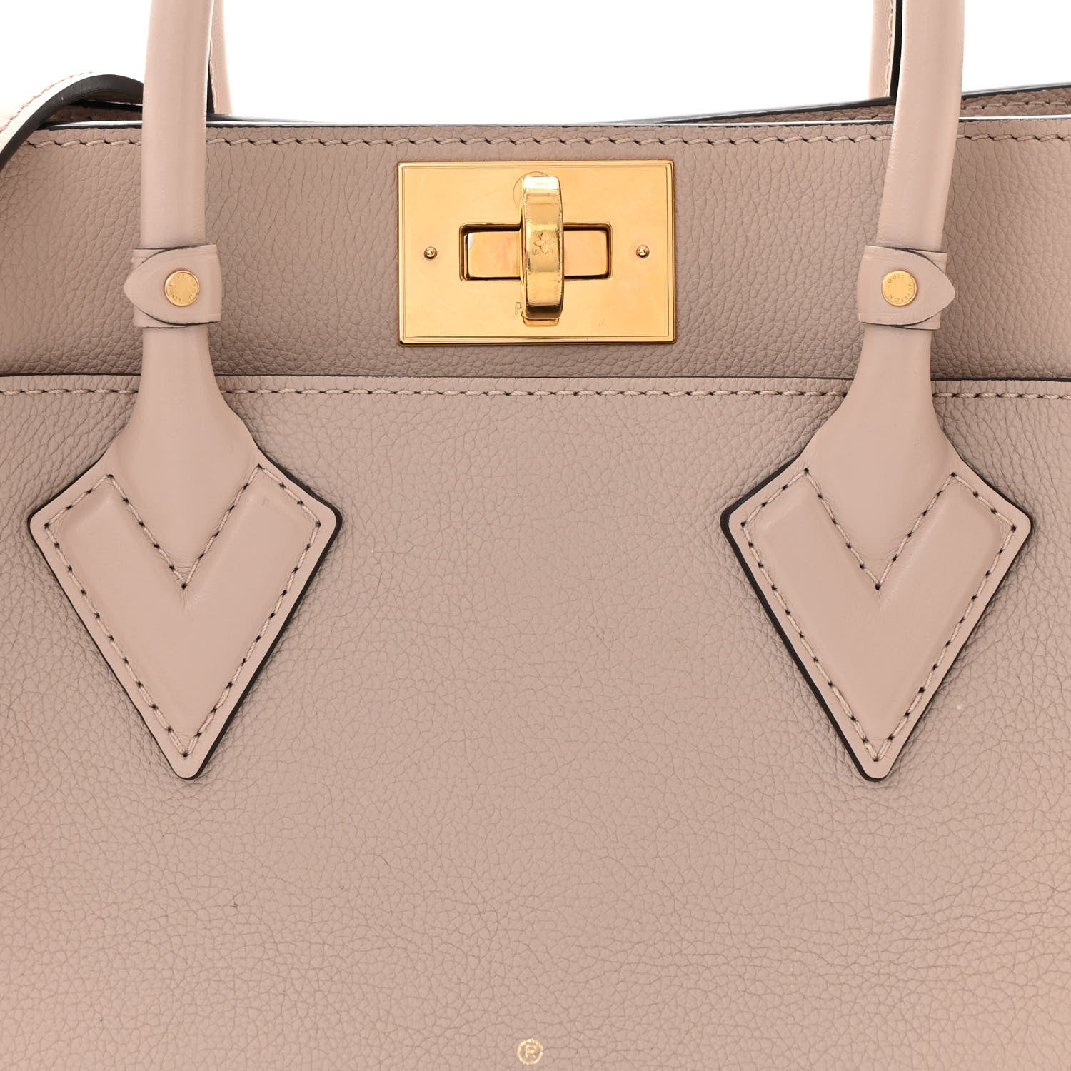 Louis Vuitton Calfskin Monogram On My Side PM Greige 7 of 9