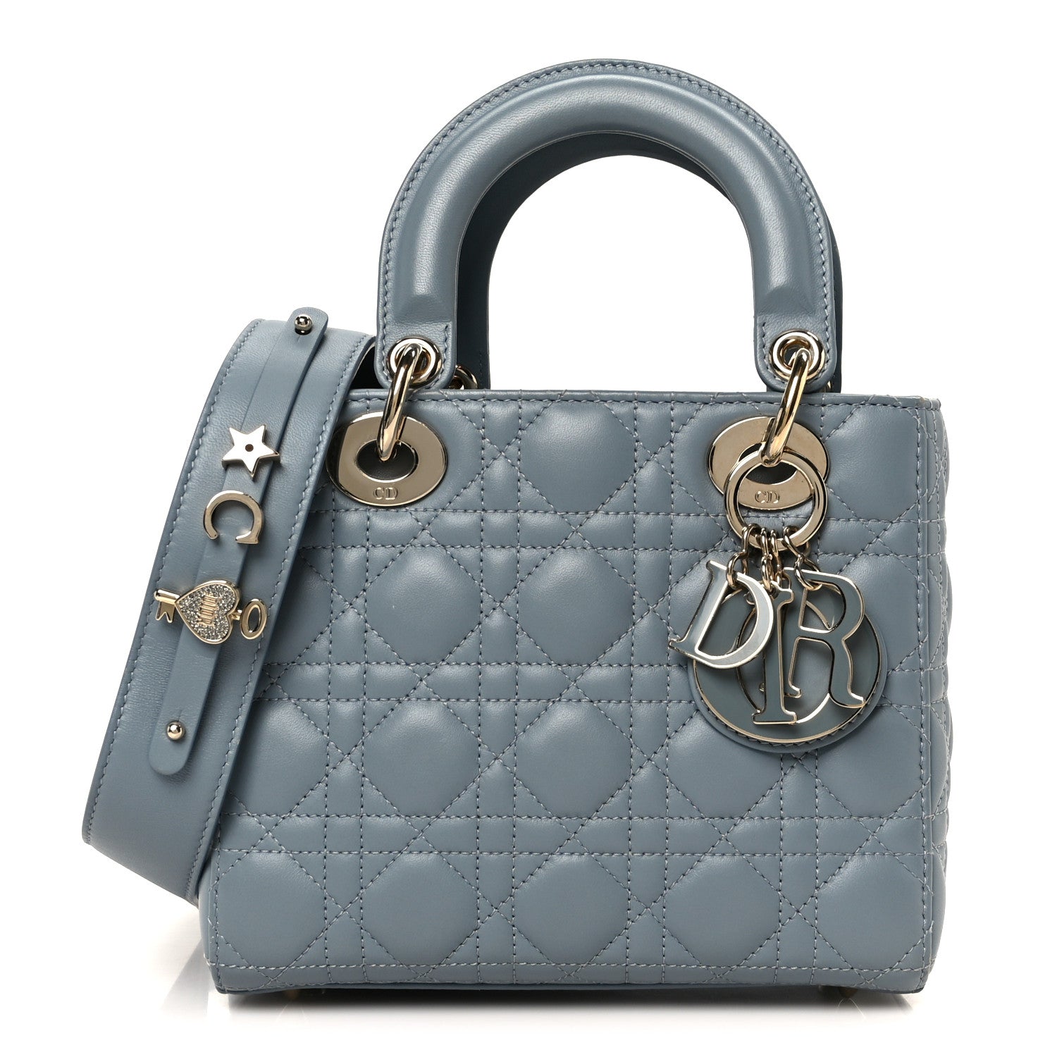 Christian Dior Lambskin Cannage Small My ABCDior Lady Dior Cloud Blue 1 of 10