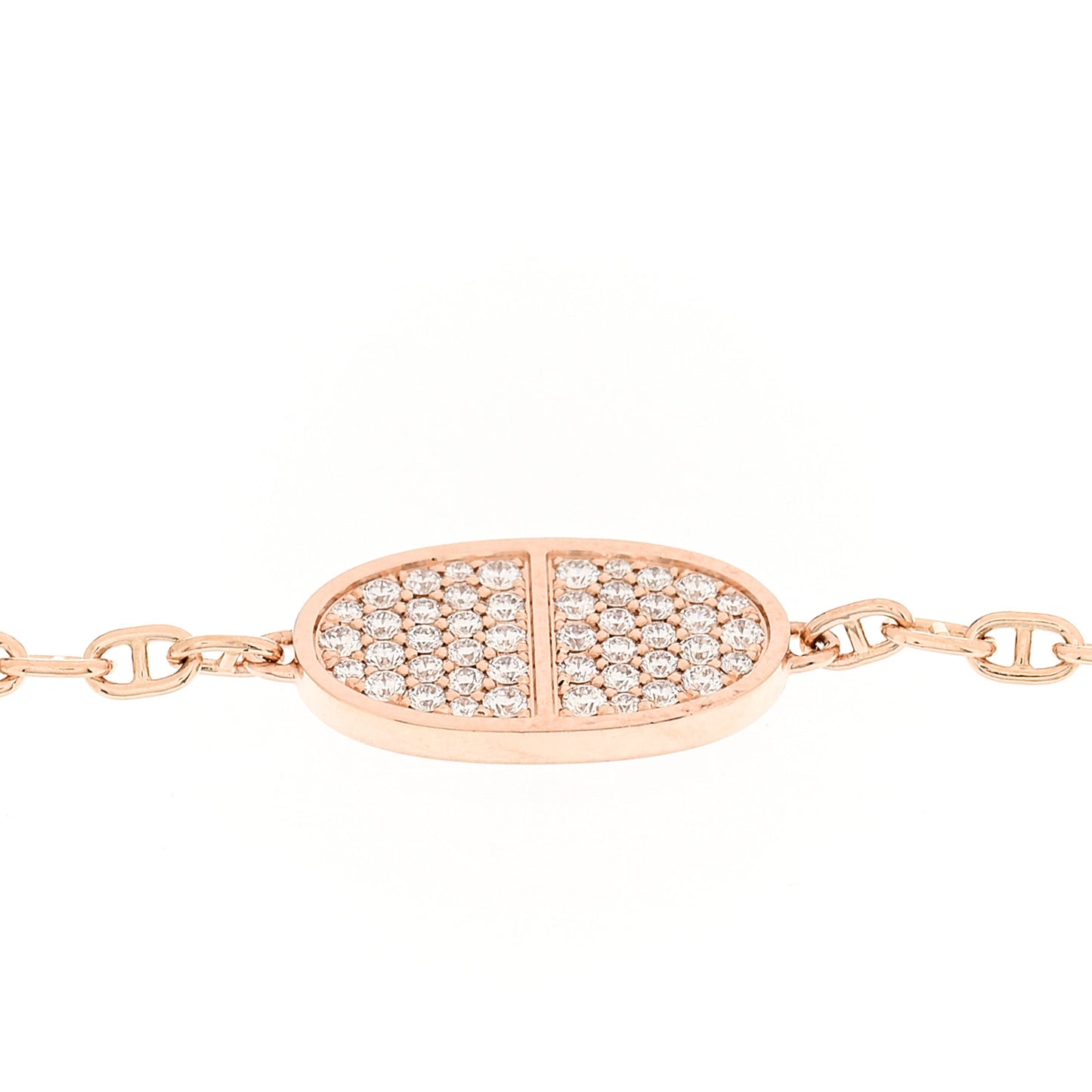 18K Rose Gold Diamond Chaine d'Ancre Verso Bracelet ST