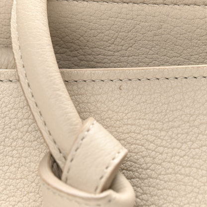 Celine Crisped Calfskin Tie Knot Small Tote Chalk 11 of 12