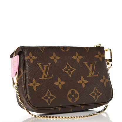 Louis Vuitton Monogram 2016 Christmas Animation Mini Pochette Accessories Rose Ballerine 3 of 8