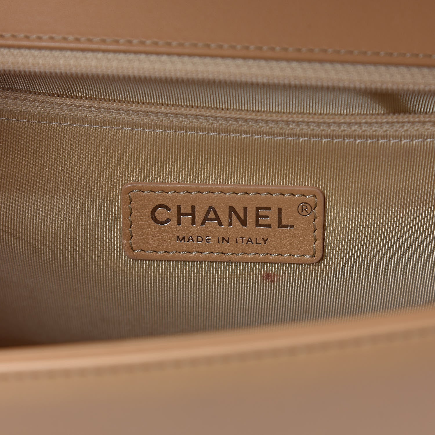 Chanel Lambskin Chevron Quilted New Medium Boy Flap Beige 6 of 22