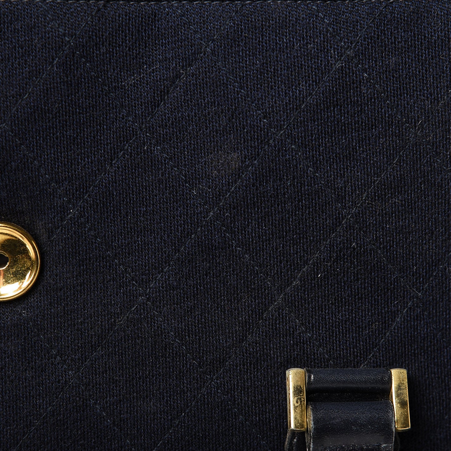 Lambskin Jersey Quilted Shoulder Bag Navy