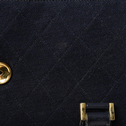 Chanel Lambskin Jersey Quilted Shoulder Bag Navy 18 of 22