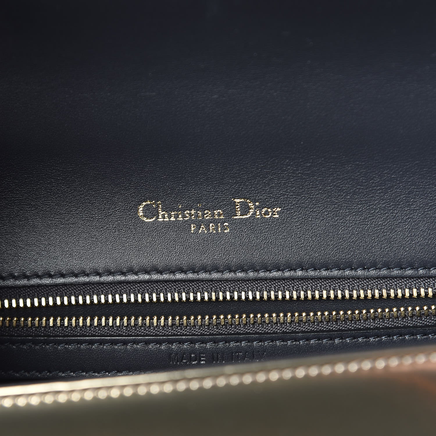 Christian Dior Metallic Patent Micro-Cannage Medium Diorama Flap Bag Gold 8 of 11