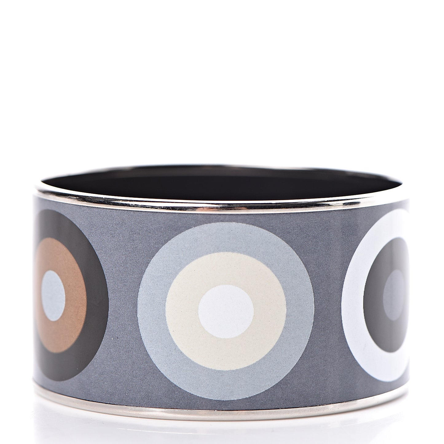 Enamel Printed Extra Wide Dancing Circles Bracelet 70