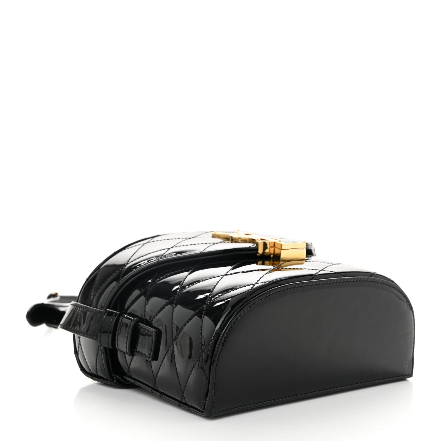 Saint Laurent Patent Matelasse Monogram June Box Bag Black 4 of 10