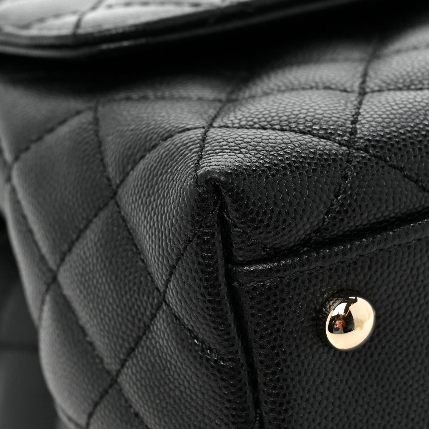Chanel Caviar Quilted Small Coco Handle Flap Black 12 of 14