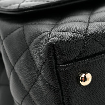 Chanel Caviar Quilted Small Coco Handle Flap Black 12 of 14