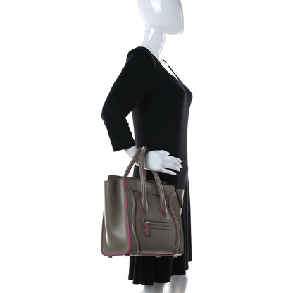 Celine Smooth Calfskin Micro Luggage Beige 2 of 9