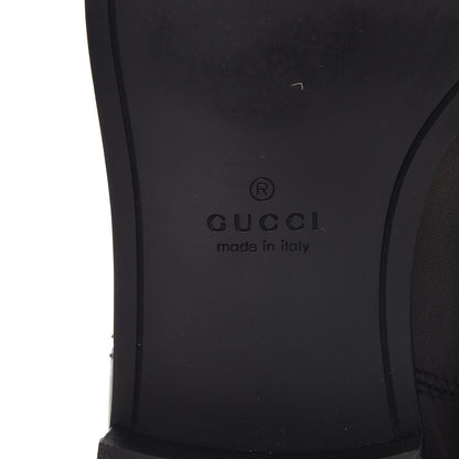 Gucci Calfskin Wool Knit Lockhart Boots 38.5 Black 6 of 7