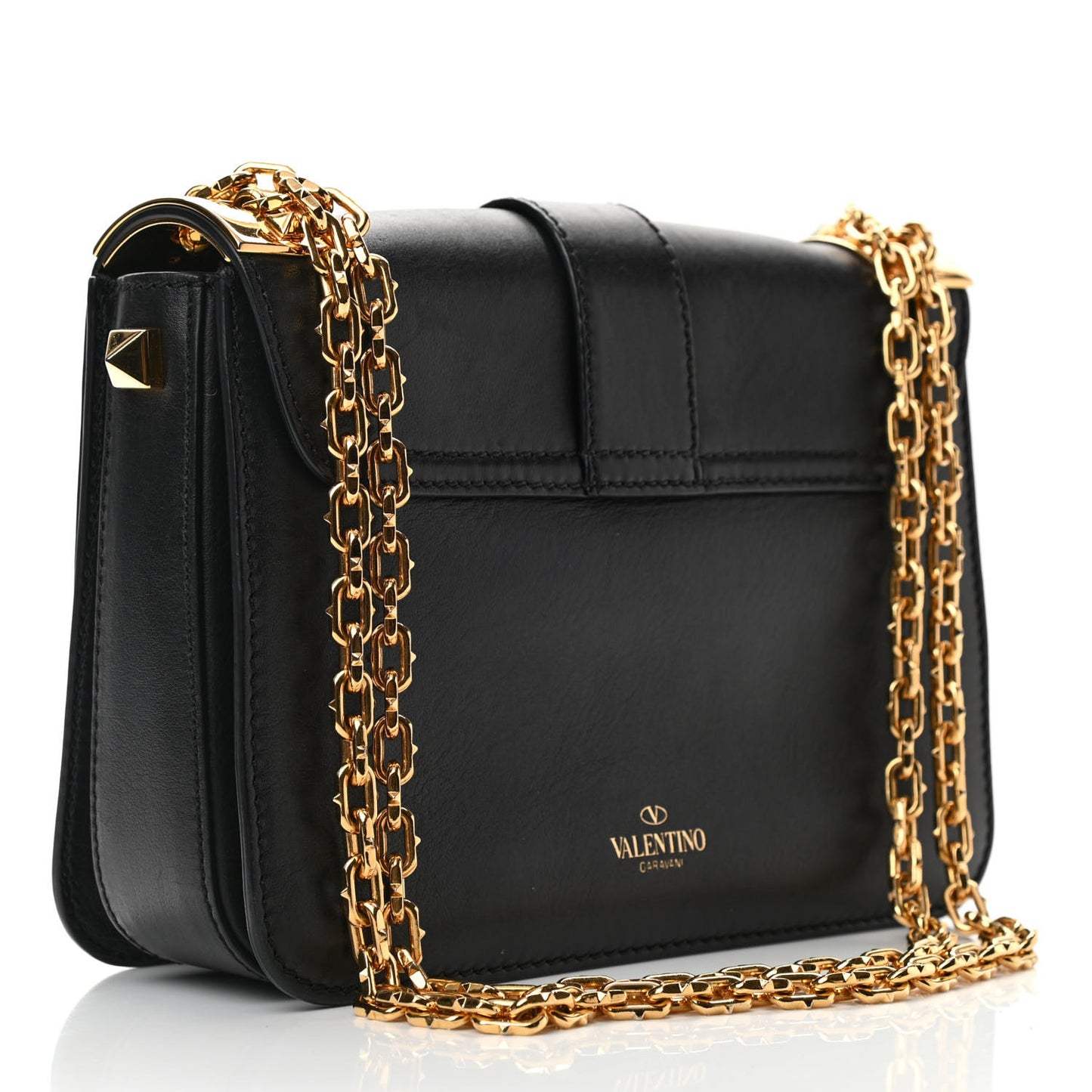 Vitello B-Rockstud Flap Black