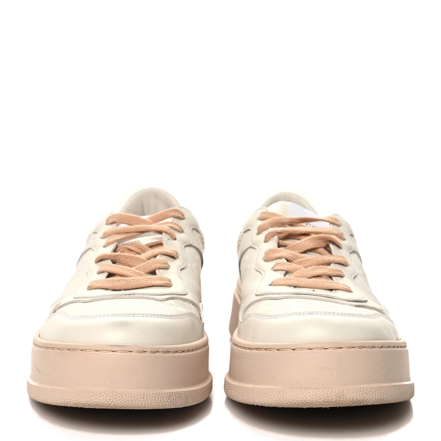 Gucci Calfskin GG Tennis Embossed Womens Platform 55mm Sneakers 40 White 3 of 8