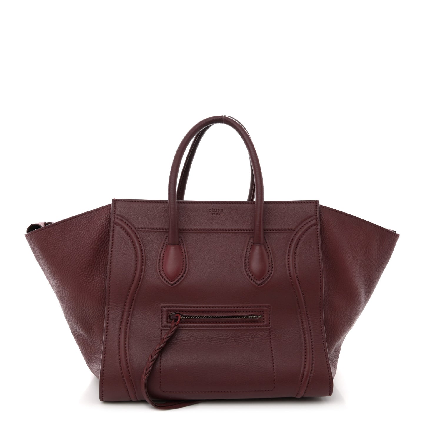 Supple Calfskin Medium Phantom Luggage Burgundy