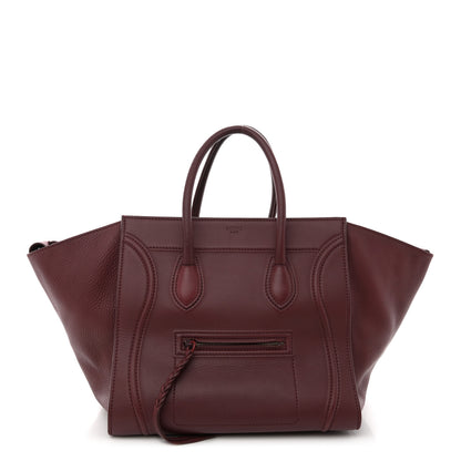 Celine Supple Calfskin Medium Phantom Luggage Burgundy 1 of 19