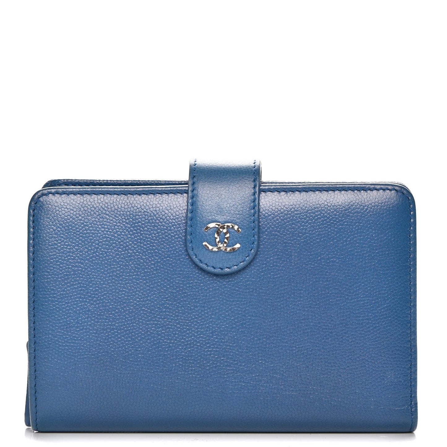 Caviar Sevruga Large Zip Pocket Wallet Dark Blue