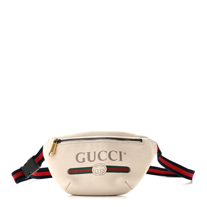 Gucci Grained Calfskin Small Logo Belt Bag White 1 of 10