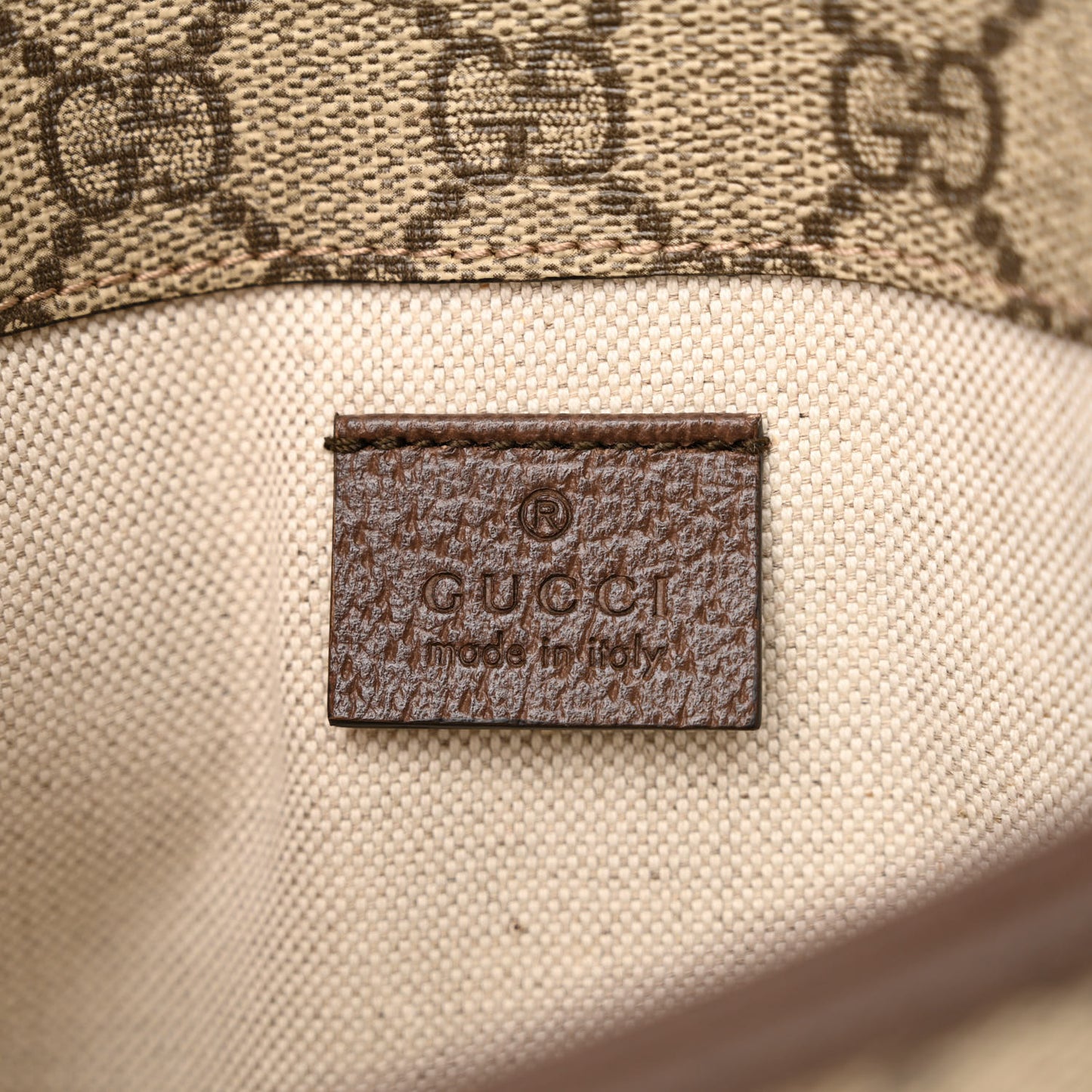 GG Supreme Monogram Neo Vintage Web Belt Bag Brown