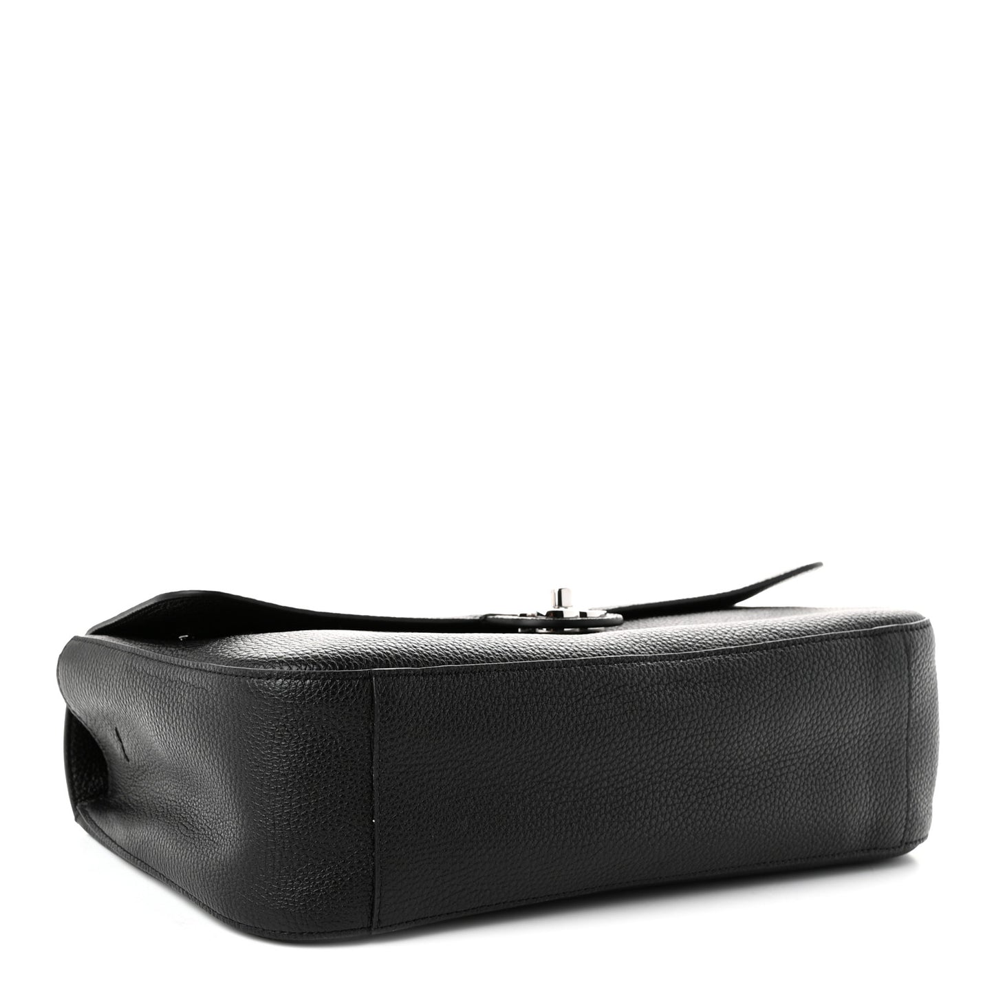Grained Calfskin Small Souplissimo Maxi Flap Black