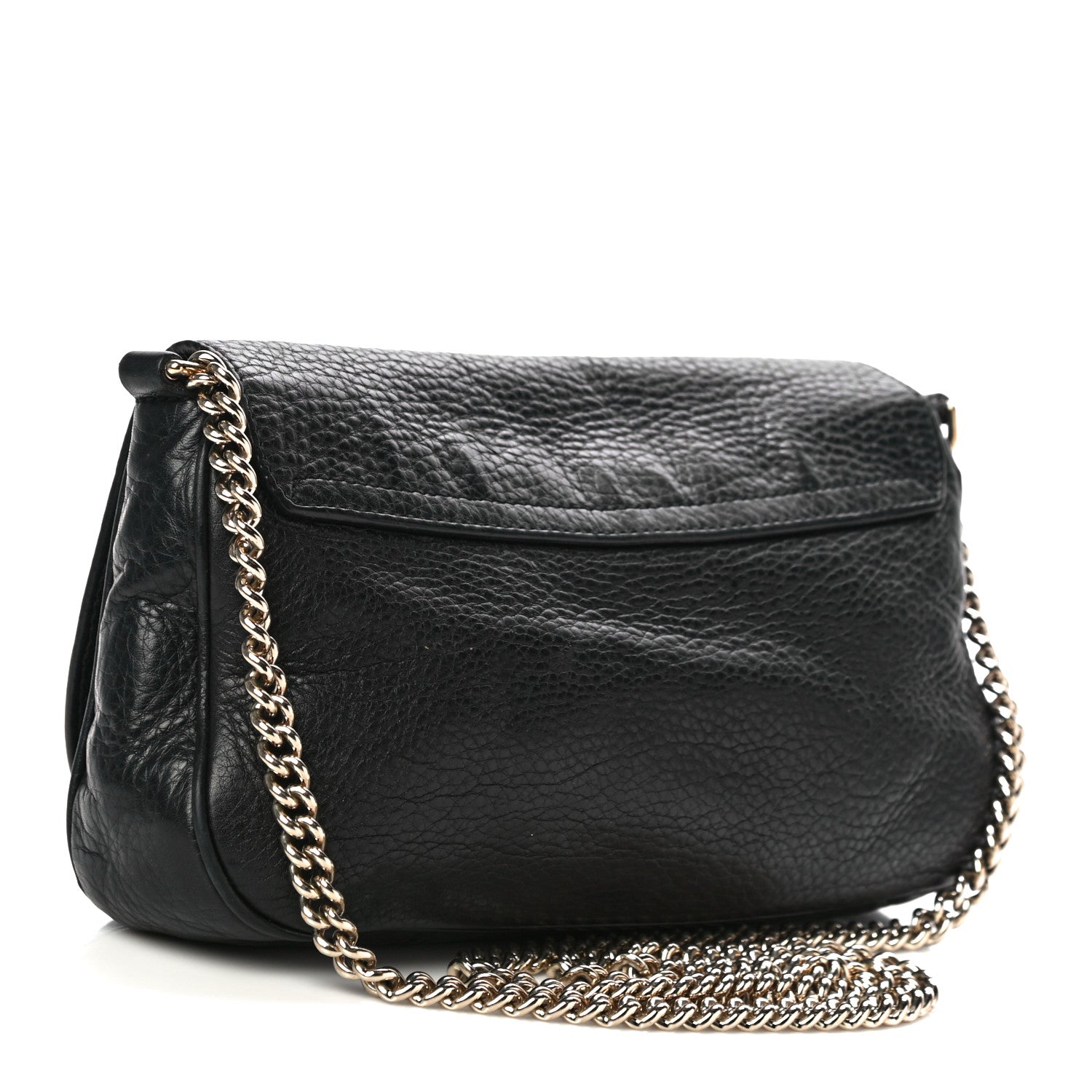 Gucci Pebbled Calfskin Medium Soho Flap Crossbody Black 3 of 20