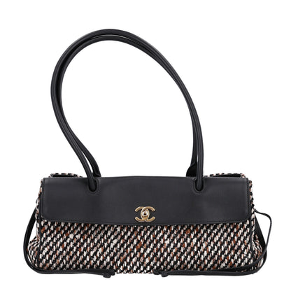 Chanel Tweed Calfskin Urban Essentials Small Shopping Bag Black Multicolor 1 of 10