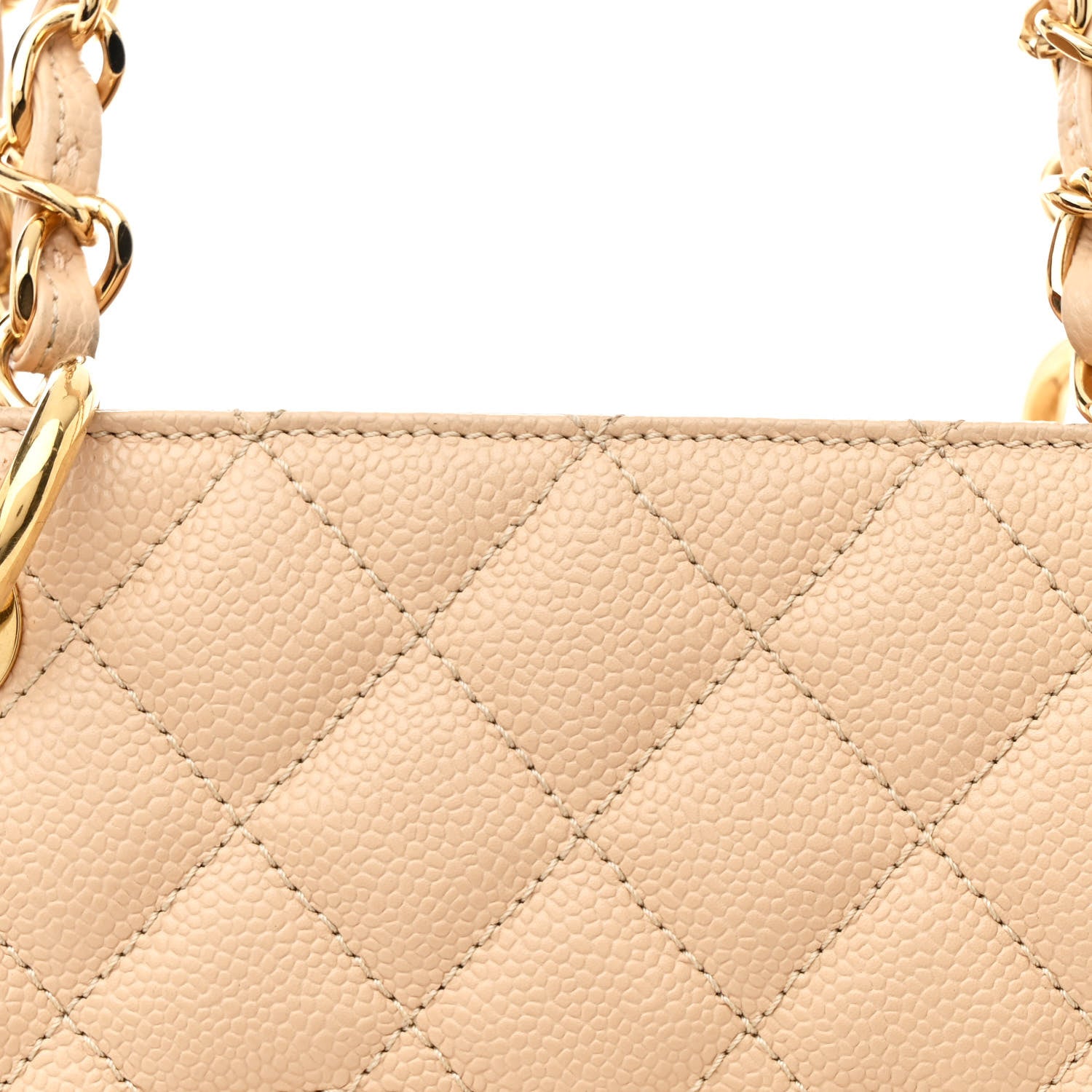 Chanel Caviar Quilted Grand Shopping Tote GST Beige Clair 9 of 12