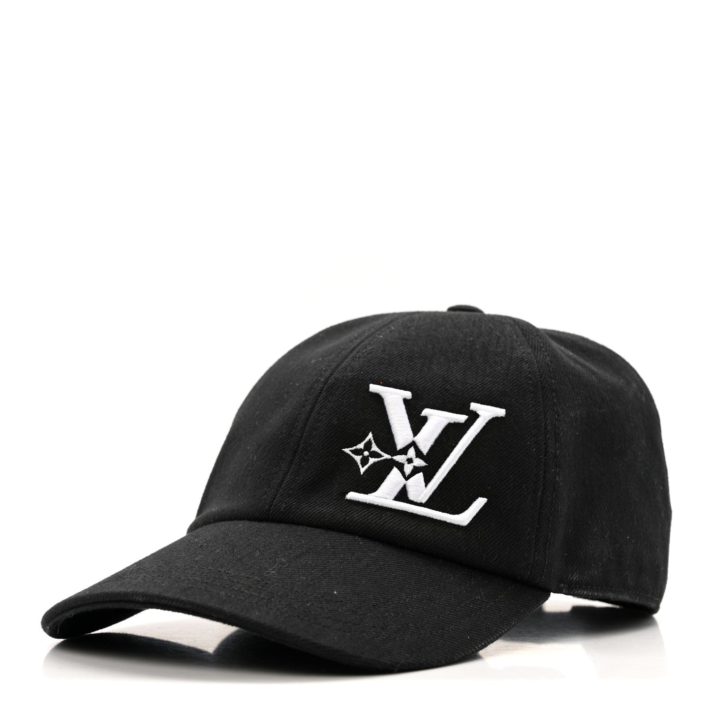 Cotton Monogram Embroidered LV Smash Cap L Black