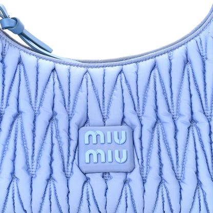 Miu Miu Tessuto Nylon Matelasse Wander Hobo Astrale 7 of 9