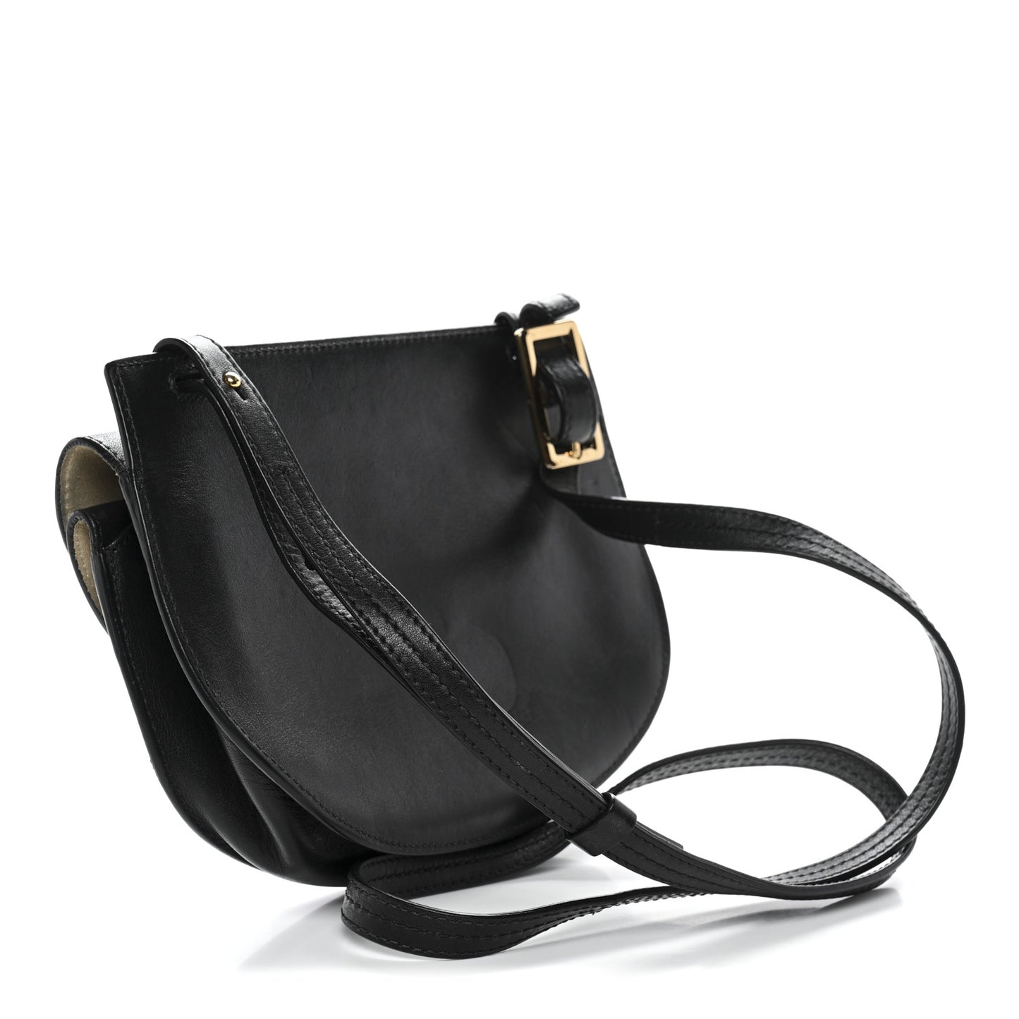 Calfskin Georgia Crossbody Bag Black