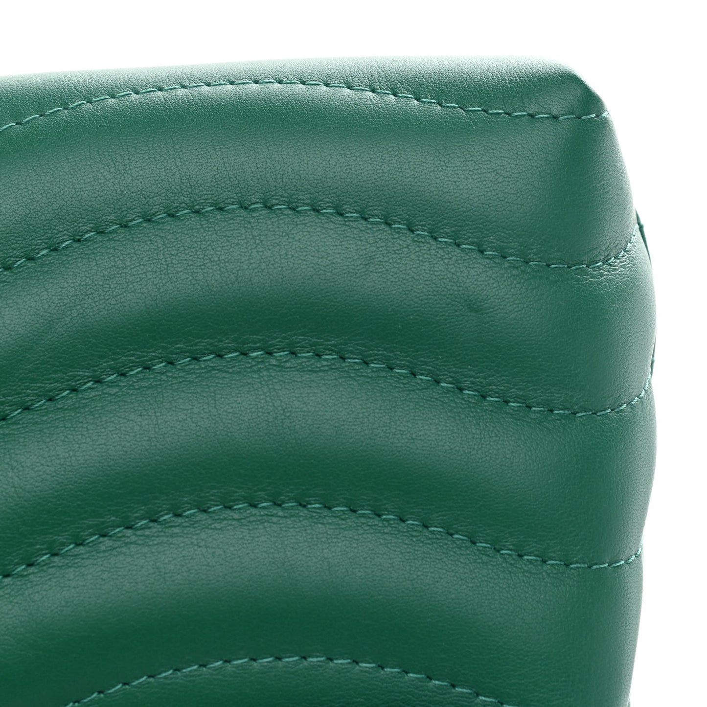 Calfskin New Wave Chain Bag MM NM Emerald