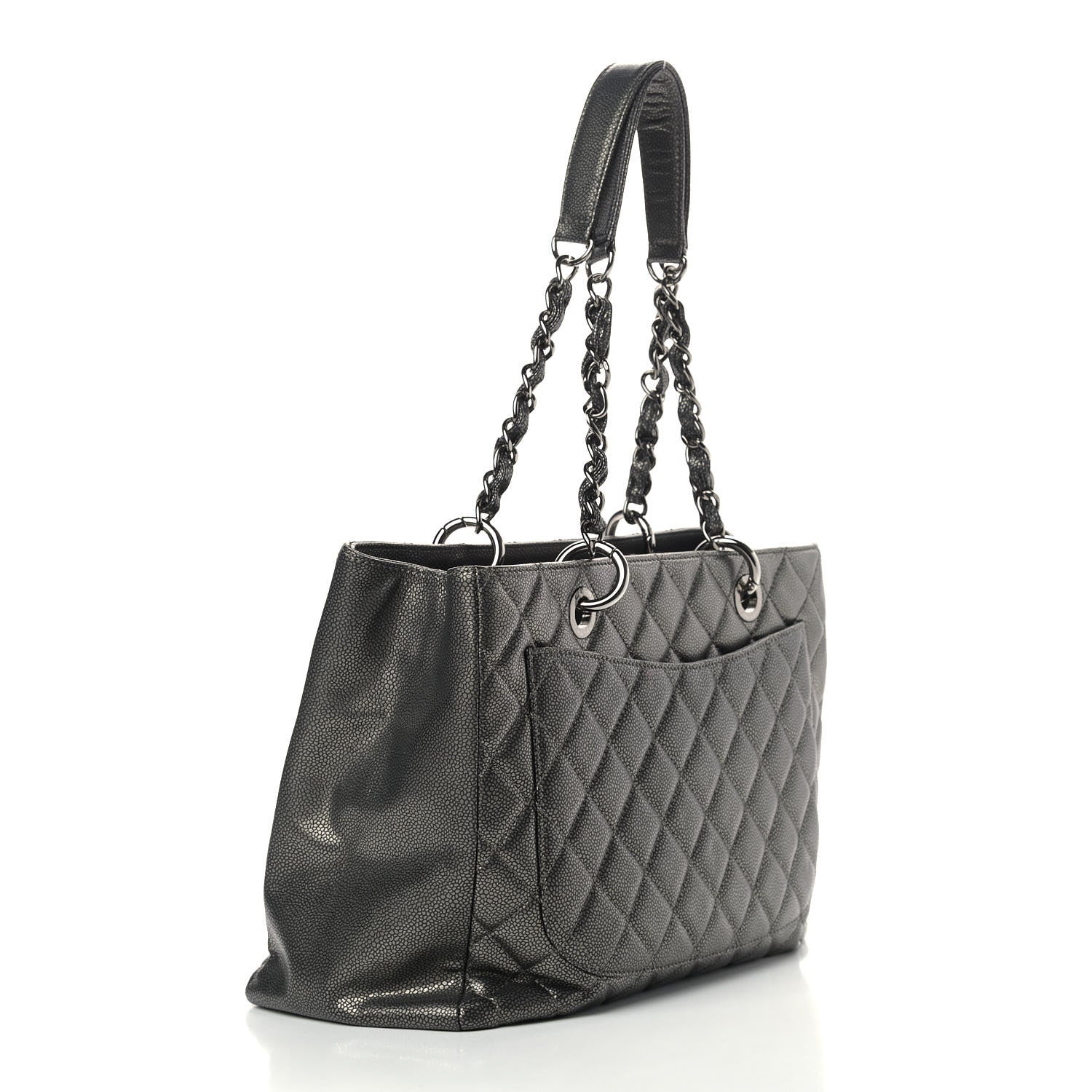 Chanel Caviar Quilted Grand Shopping Tote GST Black 3 of 11