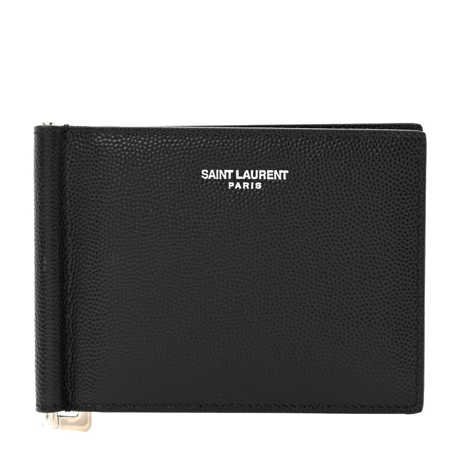 Saint Laurent Grain De Poudre Bill Clip Card Case Black 1 of 8