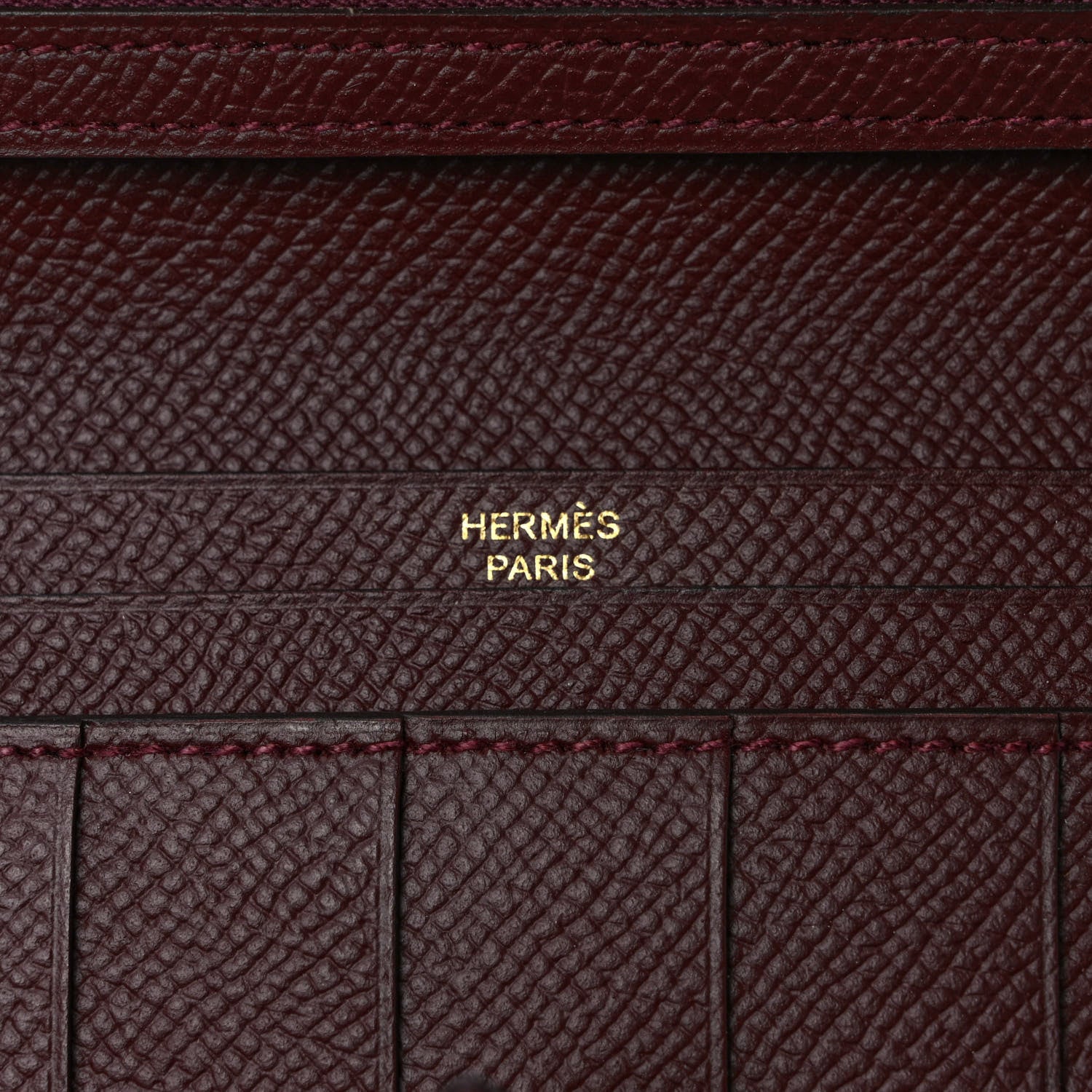 Hermes Epsom Bearn Gusset Wallet Bordeaux 6 of 7