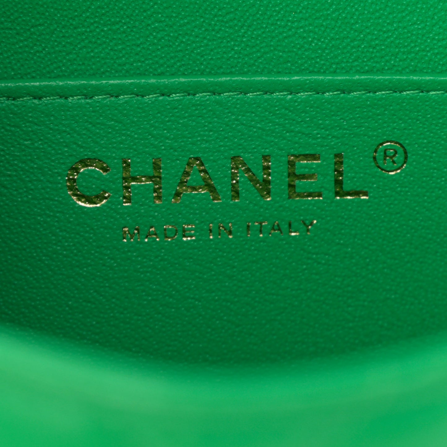 Lambskin Quilted Mini Square Flap Green