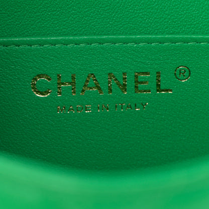 Chanel Lambskin Quilted Mini Square Flap Green 5 of 14