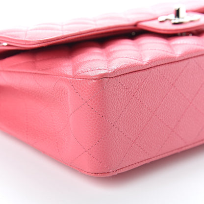 Chanel Caviar Quilted Medium Double Flap Dark Pink 5 of 11