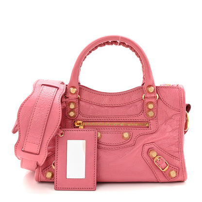 Balenciaga Agneau Giant 12 Gold Hardware Mini City Rose Bombon Raspberry 2 of 10