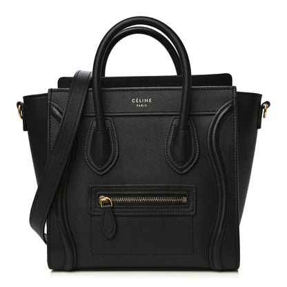 Celine Smooth Calfskin Nano Luggage Black 1 of 16
