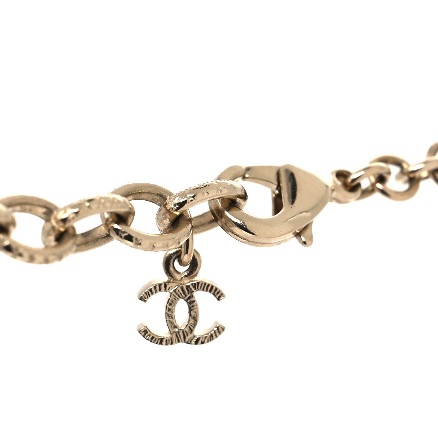 Chanel Pearl Grosgrain CC Long Necklace Gold 4 of 5