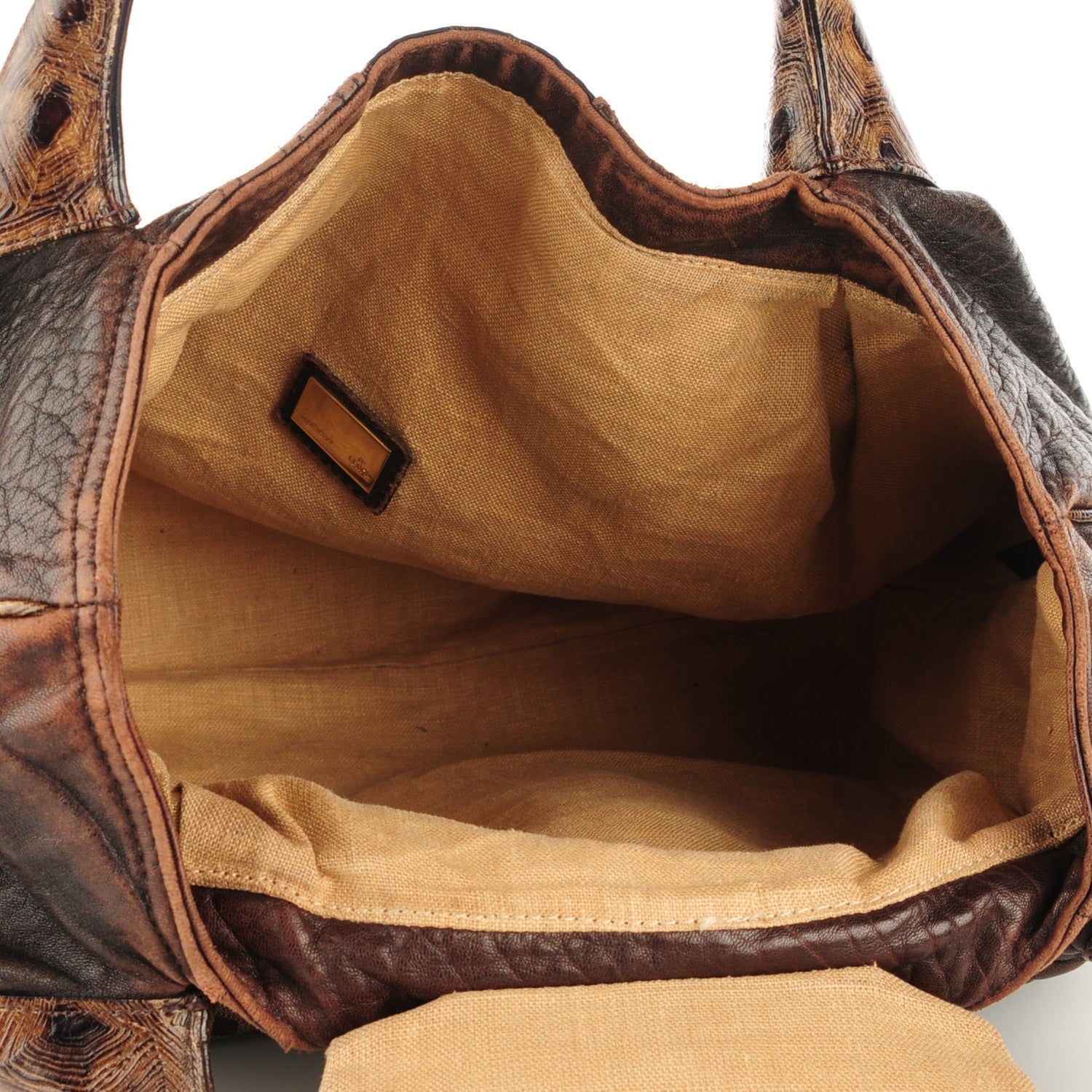 Fendi Zucca Nappa Nuvolata Vitello Tortuga Spy Tobacco Moro 5 of 9