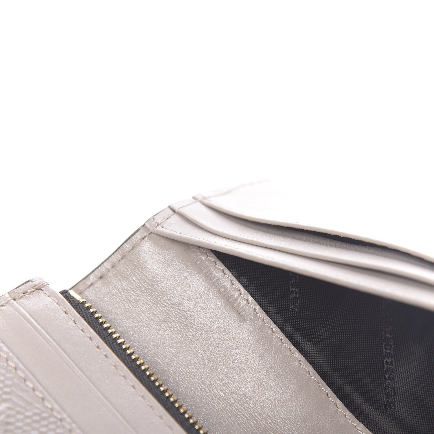 Burberry Signature Grain Calfskin Check Embossed Porter Continental Wallet Pale Grey 9 of 9