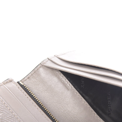 Burberry Signature Grain Calfskin Check Embossed Porter Continental Wallet Pale Grey 9 of 9