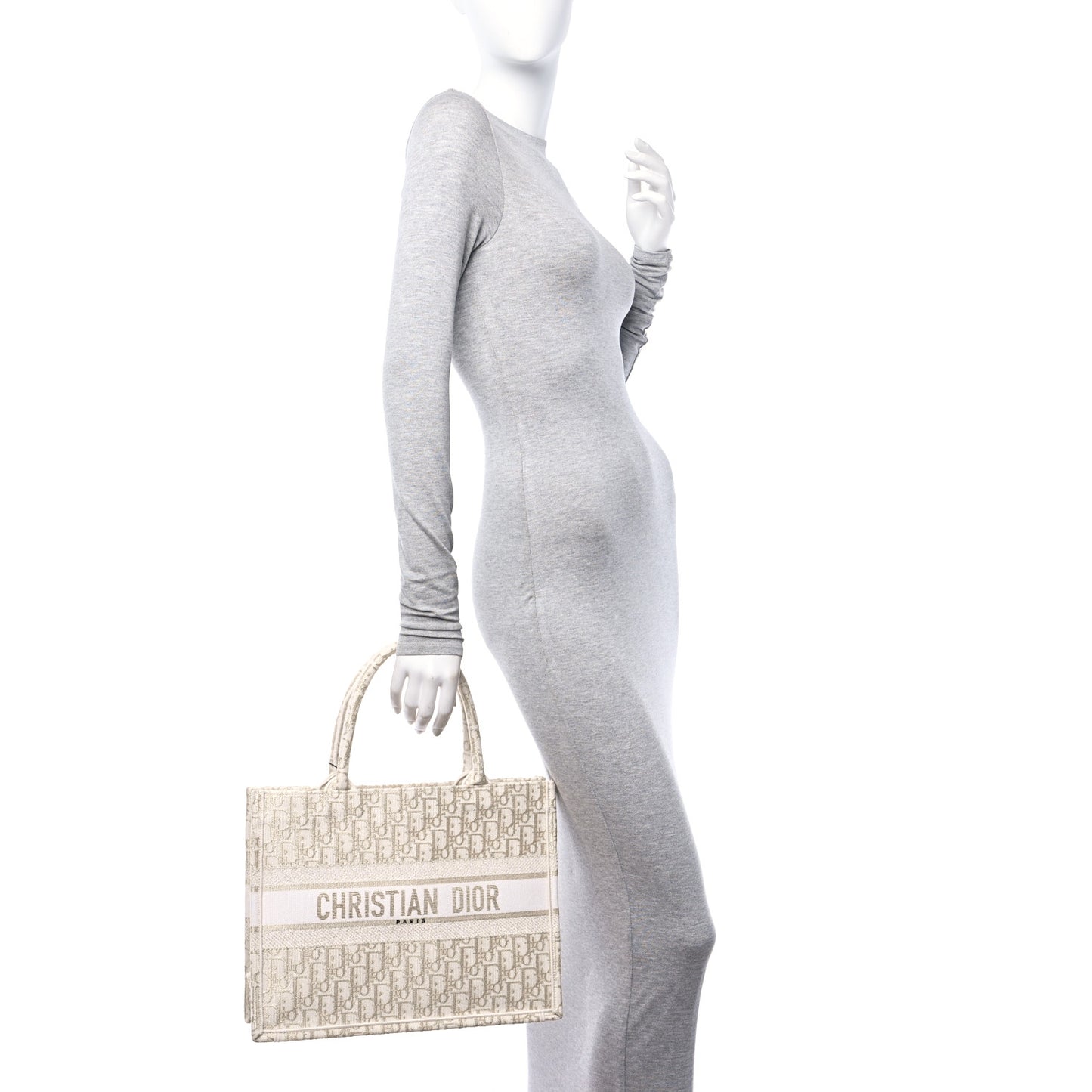 Oblique Medium Book Tote Gold Multicolor