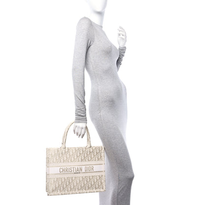Christian Dior Oblique Medium Book Tote Gold Multicolor 2 of 10