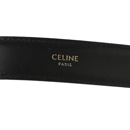 Celine Box Calfskin Small 18mm Triomphe Belt 70 28 Black 3 of 6