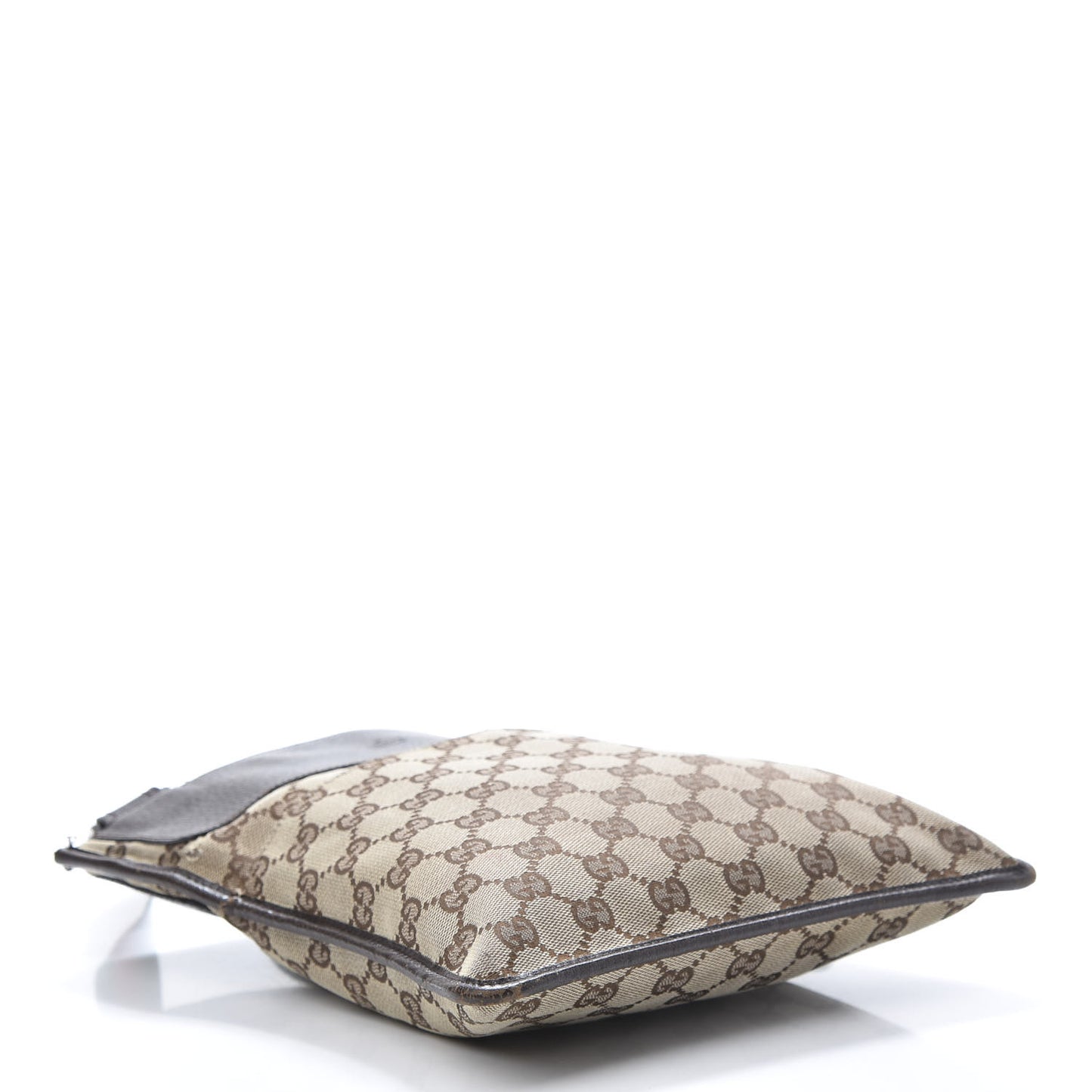 GG Monogram Web Messenger Crossbody Bag Dark Brown